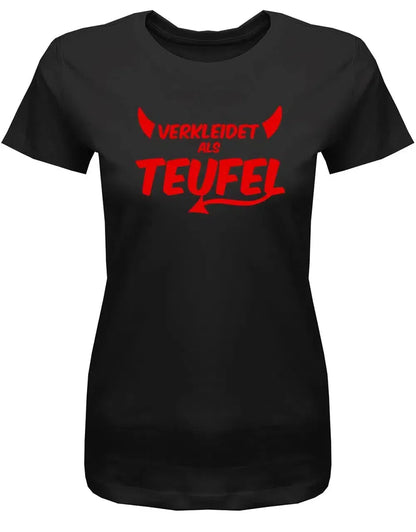 Verkleidet als Teufel - Damen T-Shirt Kostüm