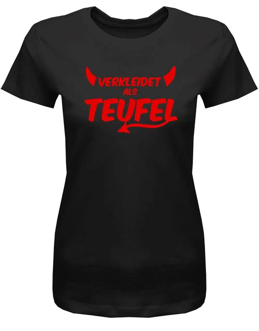 Verkleidet als Teufel - Damen T-Shirt Kostüm