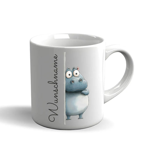 Tasse mit Nilpferd – Becher mit Wunschname