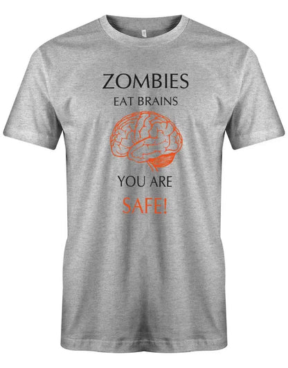 Zombies eats brain you are safe - Halloween - Herren T-Shirt