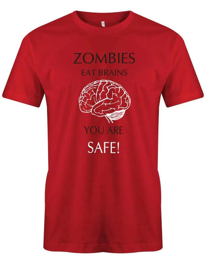 Zombies eats brain you are safe - Halloween - Herren T-Shirt