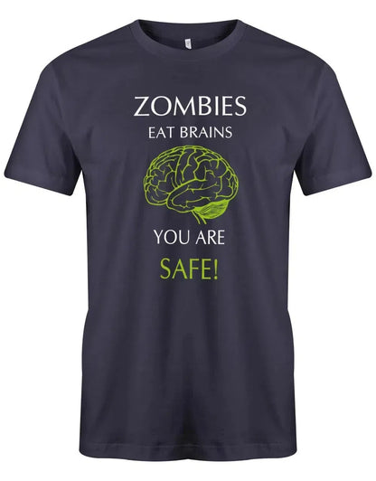 Zombies eats brain you are safe - Halloween - Herren T-Shirt