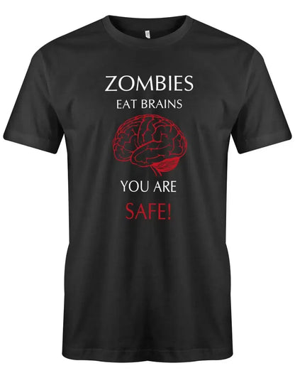 Zombies eats brain you are safe - Halloween - Herren T-Shirt