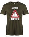 Achtung Rentner - Rentner Ruhestand Rente Männer T-Shirt - T-Shirt bedrucken mit lustigen Sprüchen bei - myShirtStore