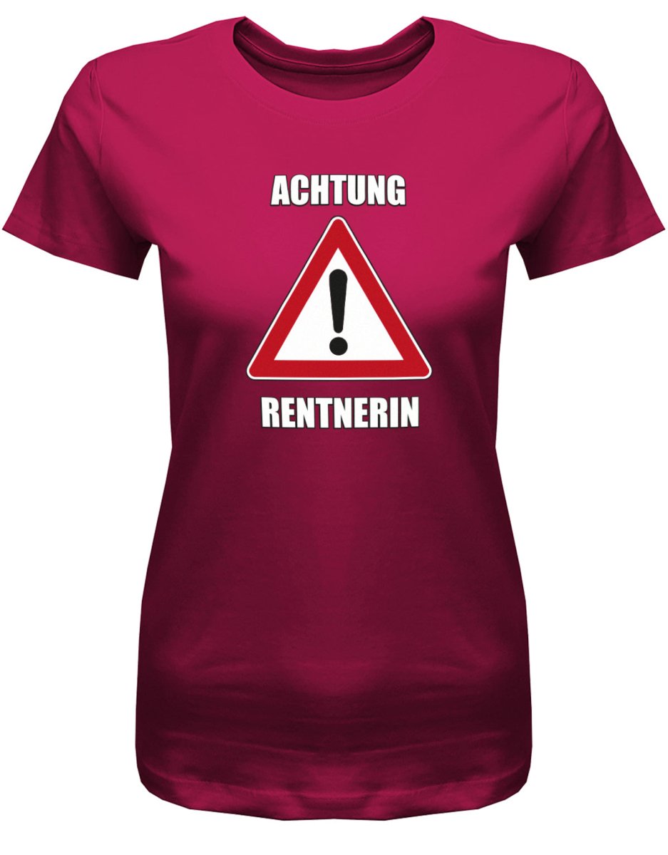 Achtung Rentnerin 2022 - Rentner Ruhestand Damen T-Shirt - T-Shirt bedrucken mit lustigen Sprüchen bei - myShirtStore