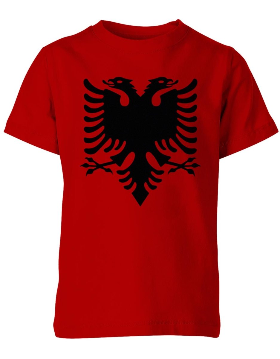 Albanien Adler - Albania Fan - EM WM - Kinder T-Shirt - T-Shirt bedrucken mit lustigen Sprüchen bei - myShirtStore