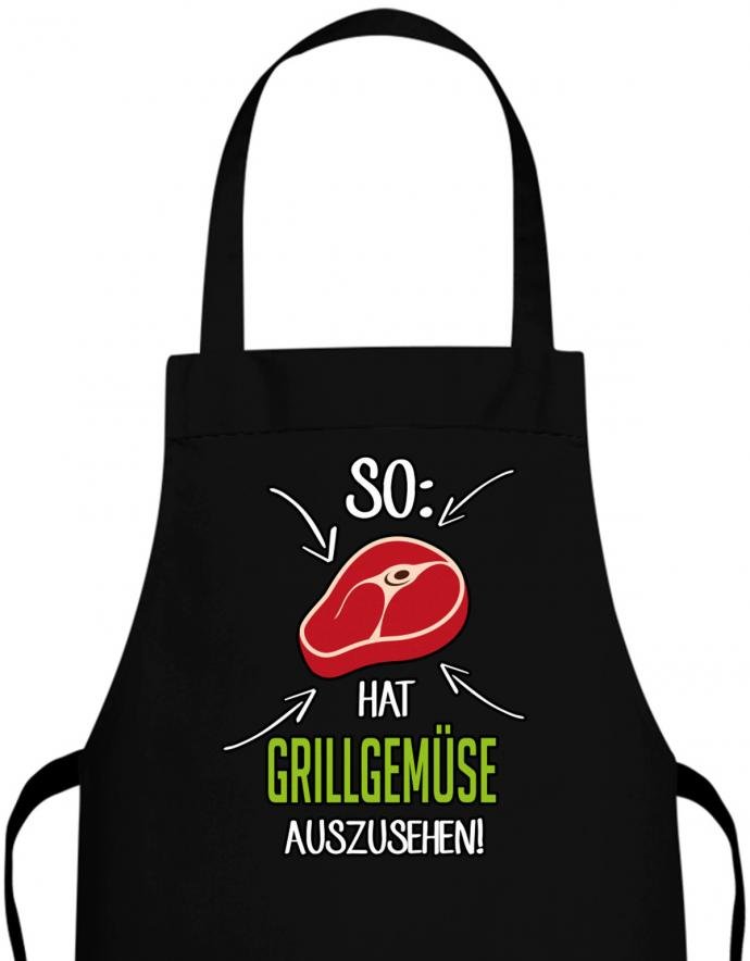 Anti Vegan So hat Grillgemüse auszusehen - Fleisch grillen Grillschürze - T-Shirt bedrucken mit lustigen Sprüchen bei - myShirtStore