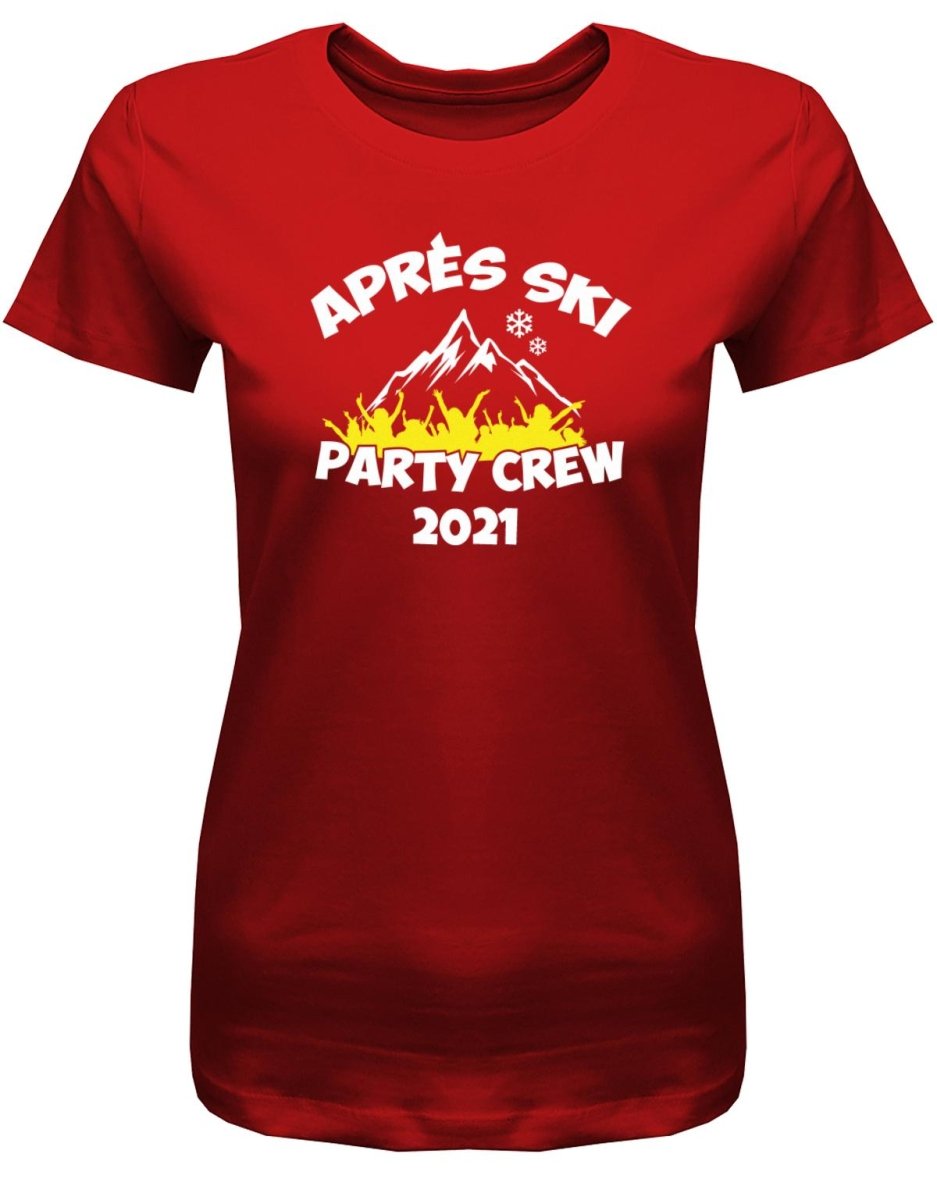 Apres Ski Party Crew - Gruppen Ski Kleidung - Damen T-Shirt - T-Shirt bedrucken mit lustigen Sprüchen bei - myShirtStore