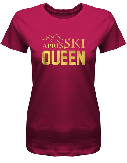 Apres Ski Queen - Damen T-Shirt - T-Shirt bedrucken mit lustigen Sprüchen bei - myShirtStore