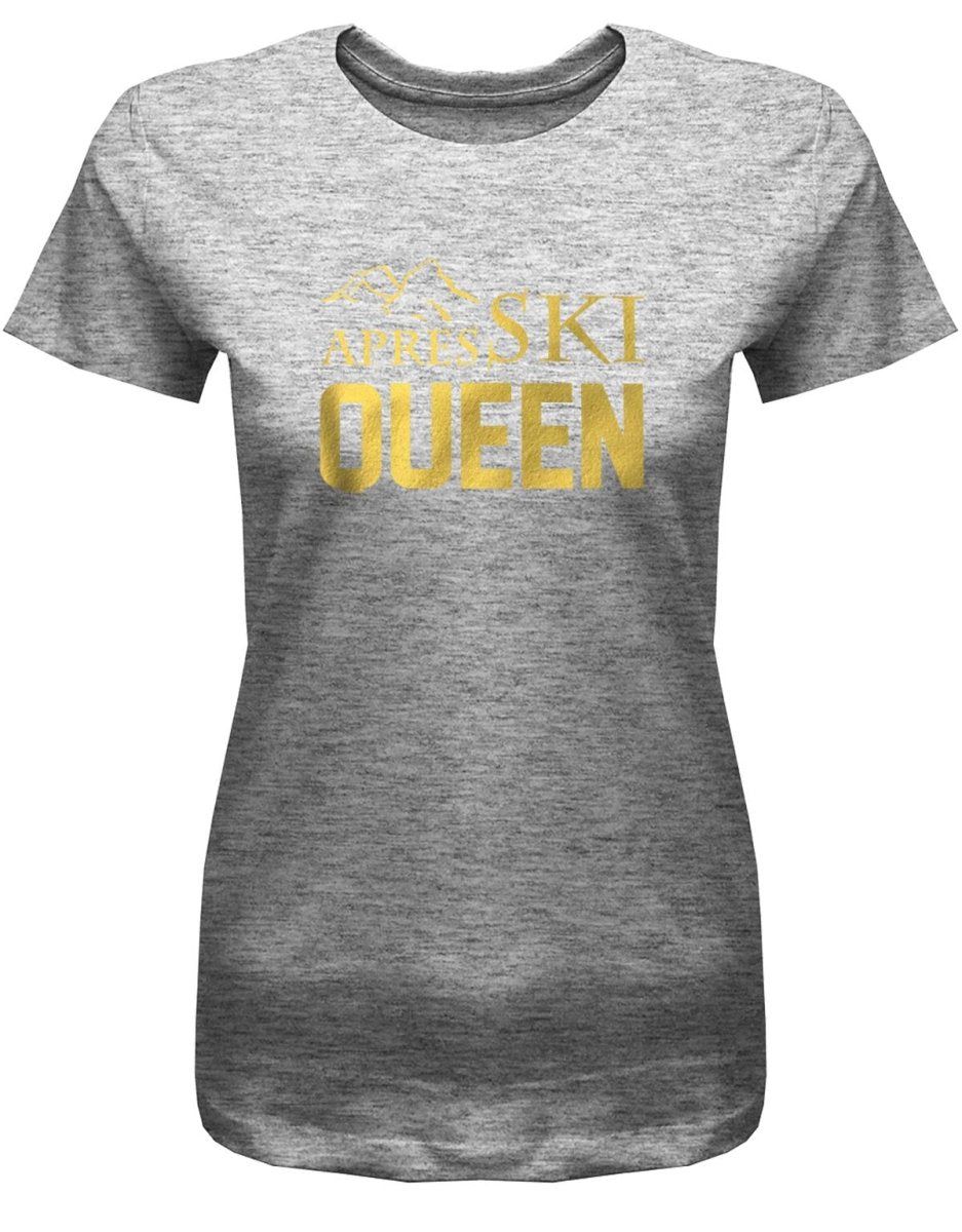 Apres Ski Queen - Damen T-Shirt - T-Shirt bedrucken mit lustigen Sprüchen bei - myShirtStore