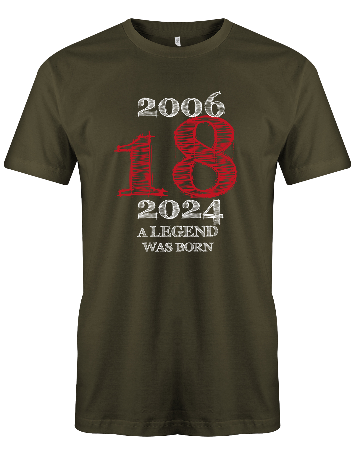 Cooles T-Shirt zum 18. Geburtstag für Jungen. Bedruckt mit: 2006 - 2024 18 A Legend was born Line Design Das T Shirt 18 Geburtstag Junge Lustig ist ein tolles Geschenk für alle 18 Jährigen. Man wird nur einmal 18 Jahre. Geschenk zum 18 geburtstag Jungen ✓ 2006 geburtstag Junge ✓ 18 Geburtstag tshirt ✓ shirt geburtstag 18 army
