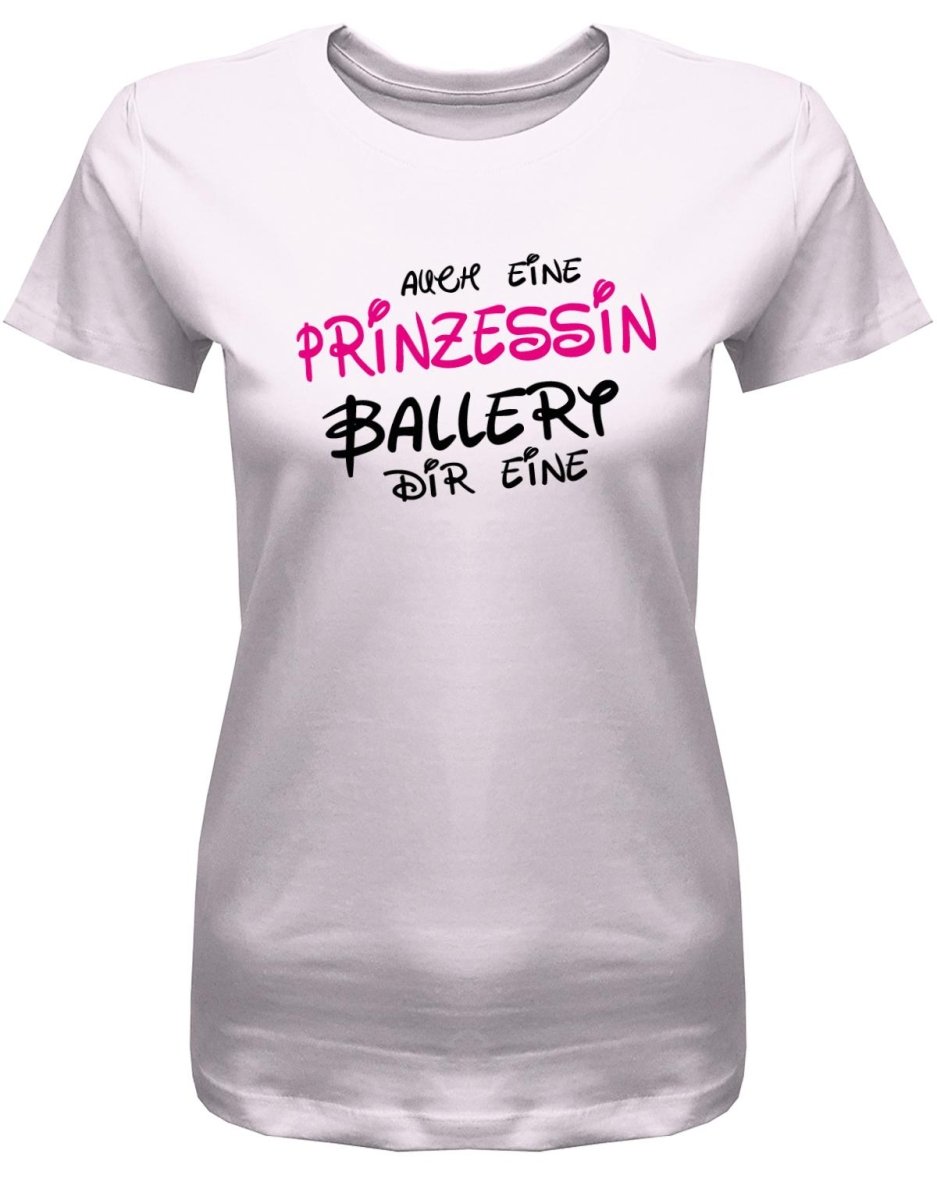 Auch eine Prinzessin ballert dir eine - Comic Fun T-Shirt - Damen T-Shirt - T-Shirt bedrucken mit lustigen Sprüchen bei - myShirtStore