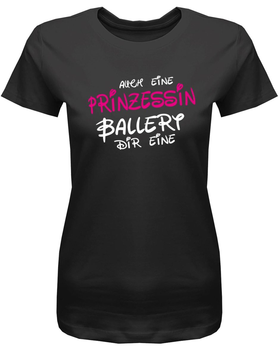 Auch eine Prinzessin ballert dir eine - Comic Fun T-Shirt - Damen T-Shirt - T-Shirt bedrucken mit lustigen Sprüchen bei - myShirtStore