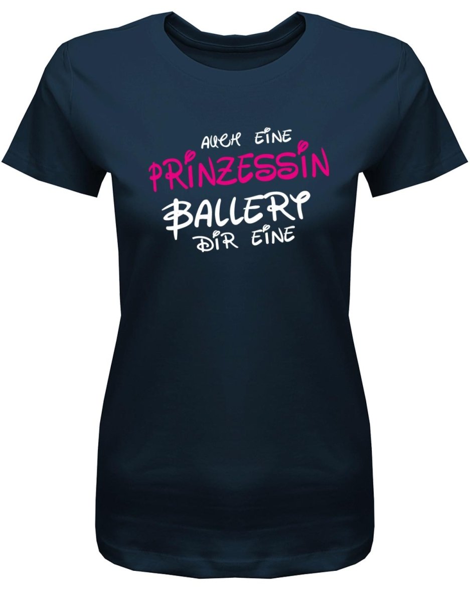 Auch eine Prinzessin ballert dir eine - Comic Fun T-Shirt - Damen T-Shirt - T-Shirt bedrucken mit lustigen Sprüchen bei - myShirtStore