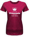 Auch eine Prinzessin haut Dir eine rein - Damen T-Shirt - T-Shirt bedrucken mit lustigen Sprüchen bei - myShirtStore