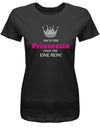 Auch eine Prinzessin haut Dir eine rein - Damen T-Shirt - T-Shirt bedrucken mit lustigen Sprüchen bei - myShirtStore