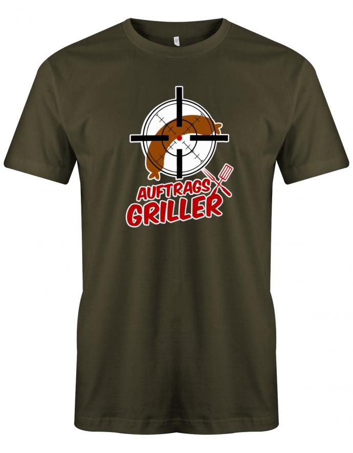 Auftragsgriller - grillen - Griller Fleisch kochen - Herren T-Shirt - T-Shirt bedrucken mit lustigen Sprüchen bei - myShirtStore