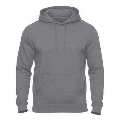 Einfarbiger Basic Unisex Hoodie in Grau – Kapuzenpullover für Damen und Herren