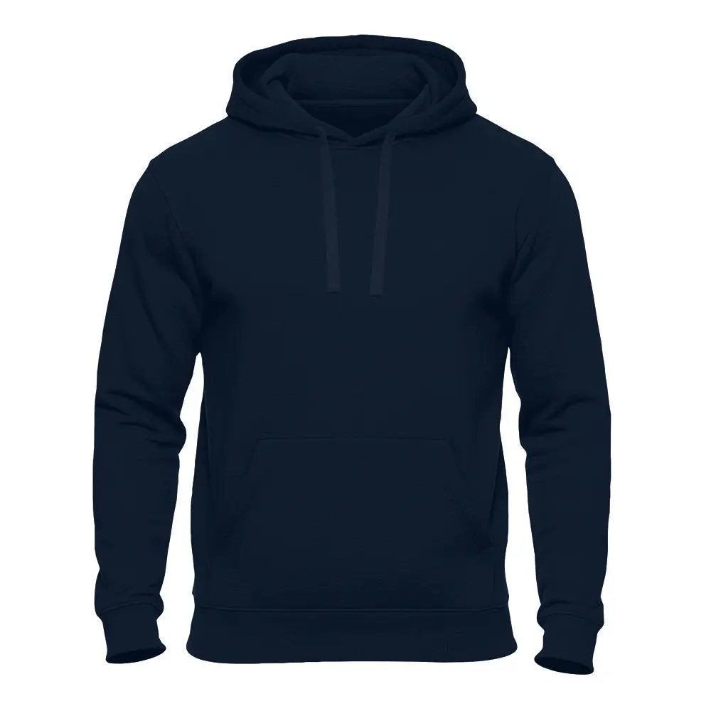 Einfarbiger Basic Unisex Hoodie in Navyblau – Kapuzenpullover für Damen und Herren