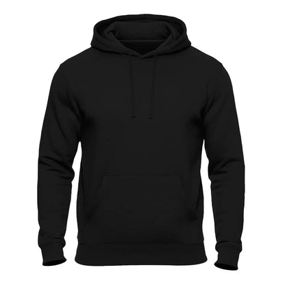 Einfarbiger Basic Unisex Hoodie in Schwarz – Kapuzenpullover für Damen und Herren