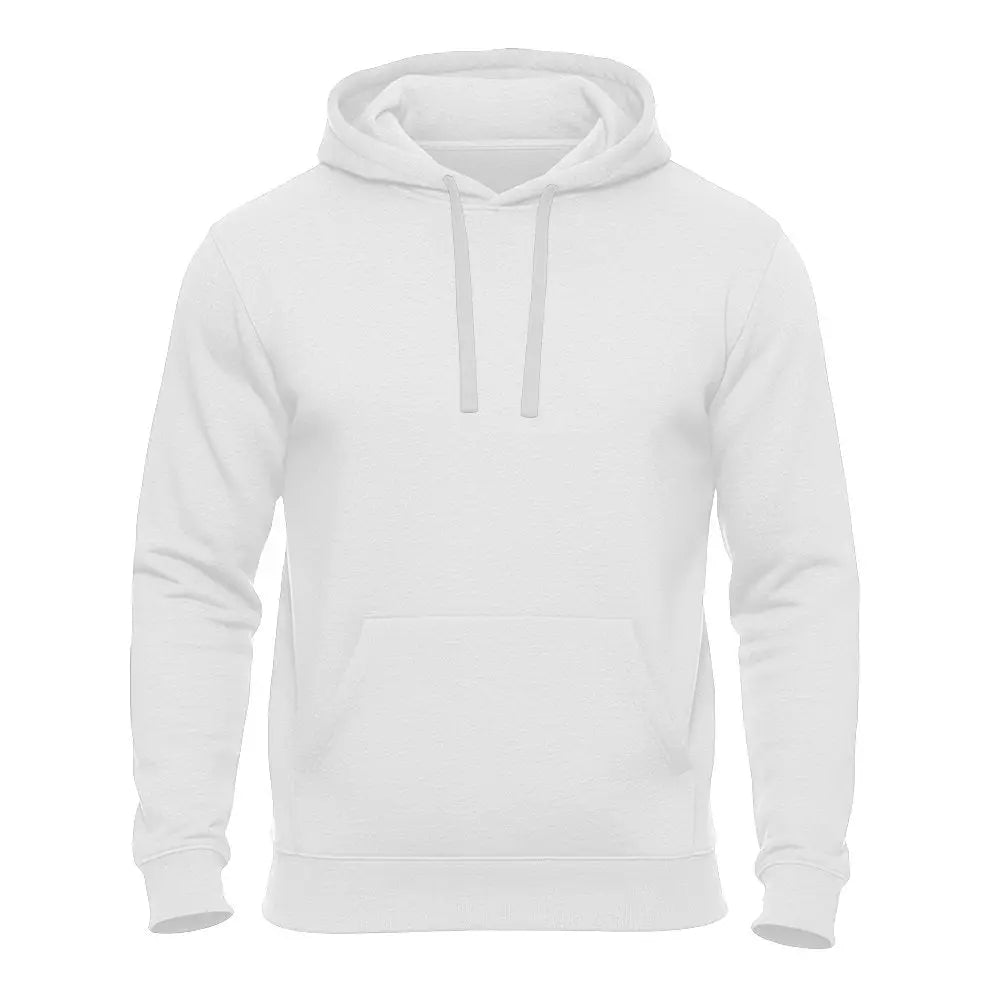 Einfarbiger Basic Unisex Hoodie in Weiß – Kapuzenpullover für Damen und Herren