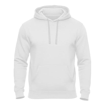 Einfarbiger Basic Unisex Hoodie in Weiß – Kapuzenpullover für Damen und Herren