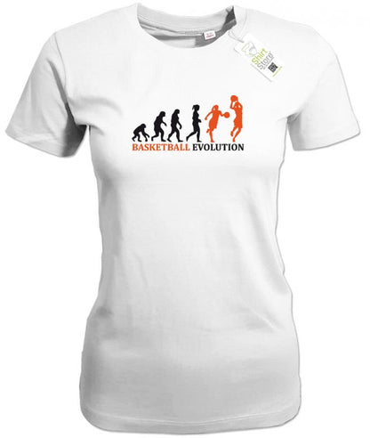 Basketball Evolution - Damen T-Shirt - T-Shirt bedrucken mit lustigen Sprüchen bei - myShirtStore