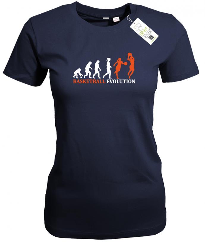 Basketball Evolution - Damen T-Shirt - T-Shirt bedrucken mit lustigen Sprüchen bei - myShirtStore