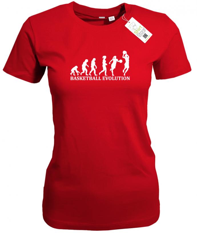 Basketball Evolution - Damen T-Shirt - T-Shirt bedrucken mit lustigen Sprüchen bei - myShirtStore