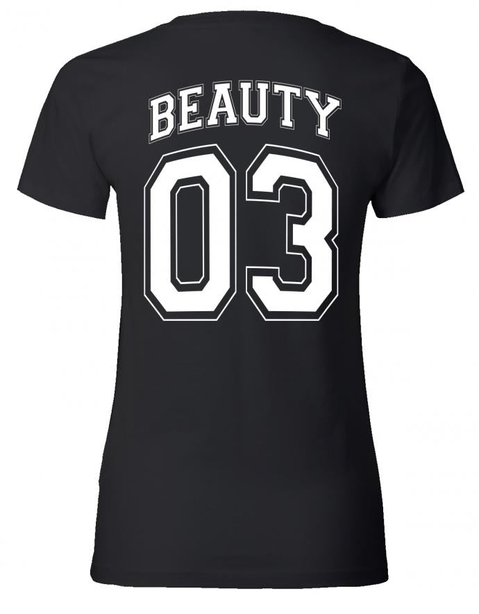 Beauty 03 - Partner - Damen T-Shirt - T-Shirt bedrucken mit lustigen Sprüchen bei - myShirtStore