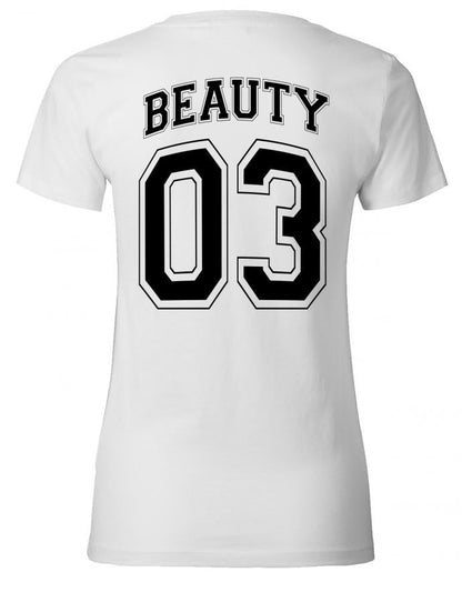 Beauty 03 - Partner - Damen T-Shirt - T-Shirt bedrucken mit lustigen Sprüchen bei - myShirtStore