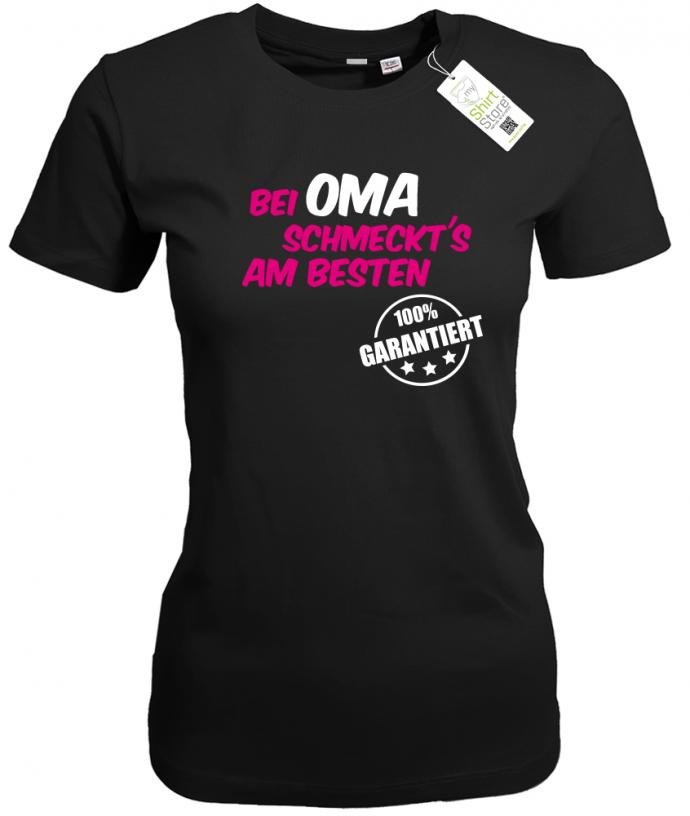 Bei Oma schmeckt´s am besten - Damen T-Shirt - T-Shirt bedrucken mit lustigen Sprüchen bei - myShirtStore