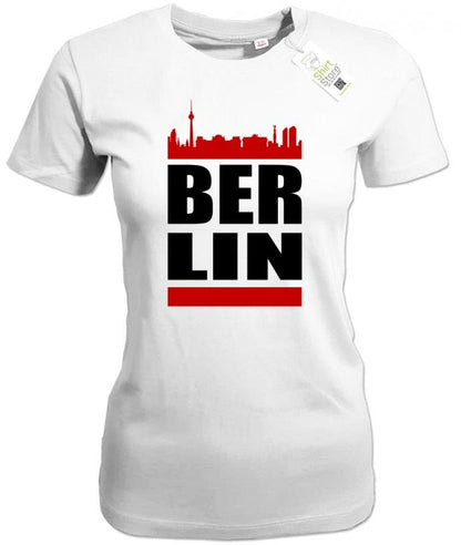 BER LIN - Skyline - Berlin - Damen T-Shirt - T-Shirt bedrucken mit lustigen Sprüchen bei - myShirtStore