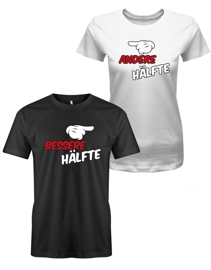 Bessere Hälfte - Finger - Partner - Herren T-Shirt - T-Shirt bedrucken mit lustigen Sprüchen bei - myShirtStore