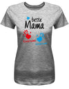 Beste Mama - Wunschname Kindername - Muttertag 2 Kinder - Damen T-Shirt - T-Shirt bedrucken mit lustigen Sprüchen bei - myShirtStore