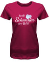 Beste Schwester der Welt - Herzchen - Sister - Damen T-Shirt - T-Shirt bedrucken mit lustigen Sprüchen bei - myShirtStore