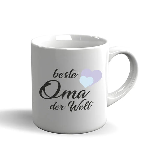 Tasse Beste Oma der Welt – Herzmotiv – Geschenk für Großmütter