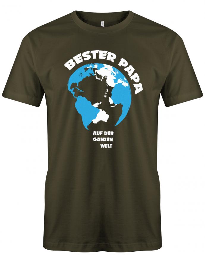 Bester Papa auf der ganzen Welt - Geschenk Vater - Papa Shirt Herren - T-Shirt bedrucken mit lustigen Sprüchen bei - myShirtStore