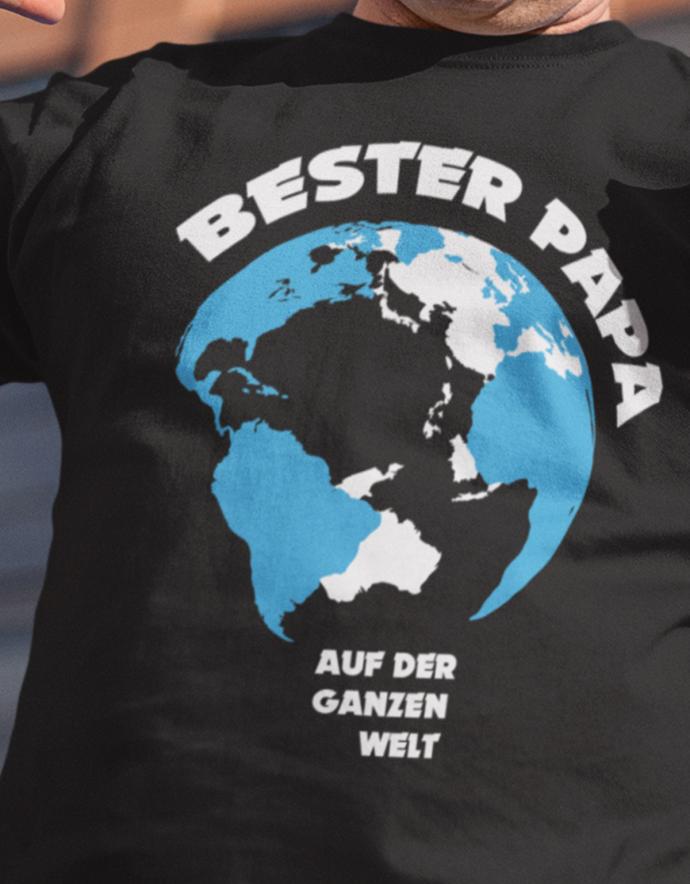 Bester Papa auf der ganzen Welt - Geschenk Vater - Papa Shirt Herren - T-Shirt bedrucken mit lustigen Sprüchen bei - myShirtStore