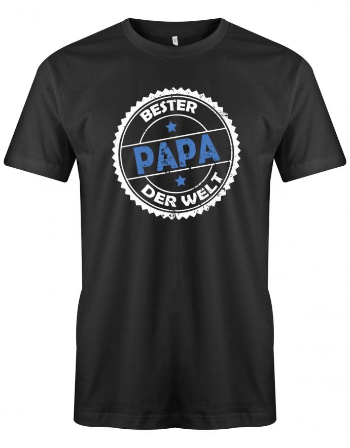 Bester Papa der Welt Stempel Grunge Look - Papa Shirt Herren - T-Shirt bedrucken mit lustigen Sprüchen bei - myShirtStore