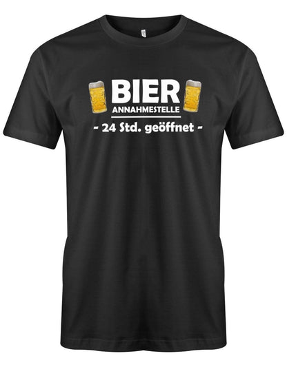 Bier Annahmestelle 24 Std geöffnet - Fun - Herren T-Shirt - T-Shirt bedrucken mit lustigen Sprüchen bei - myShirtStore