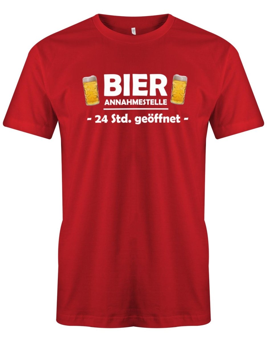 Bier Annahmestelle 24 Std geöffnet - Fun - Herren T-Shirt - T-Shirt bedrucken mit lustigen Sprüchen bei - myShirtStore