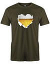 Bier Herz - aufgerissen - Fun - Herren T-Shirt - T-Shirt bedrucken mit lustigen Sprüchen bei - myShirtStore