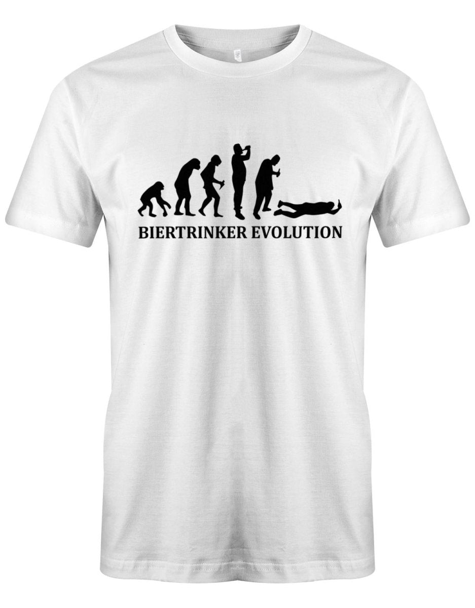 Biertrinker Evolution - Bier Herren T-Shirt - T-Shirt bedrucken mit lustigen Sprüchen bei - myShirtStore