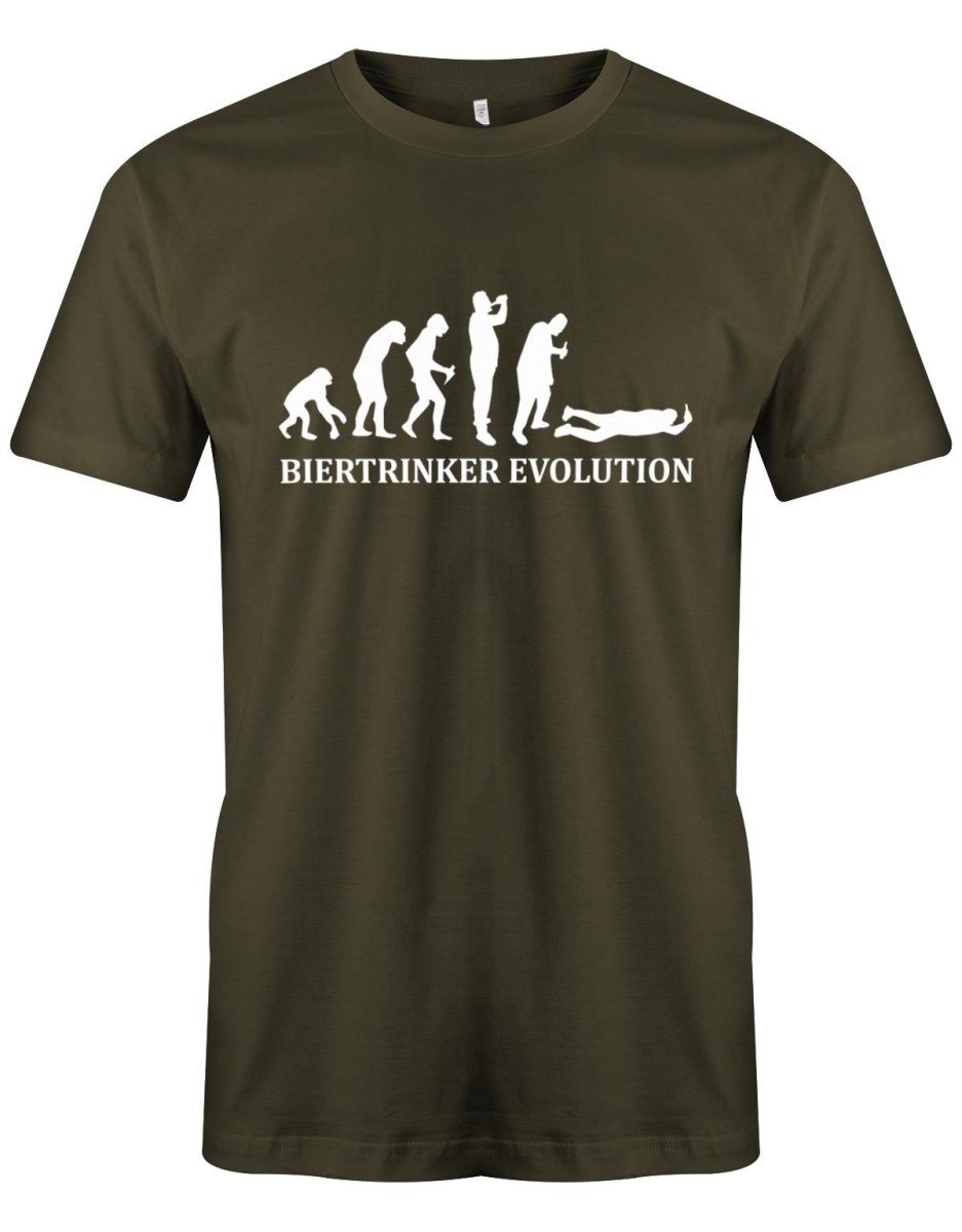 Biertrinker Evolution - Bier Herren T-Shirt - T-Shirt bedrucken mit lustigen Sprüchen bei - myShirtStore