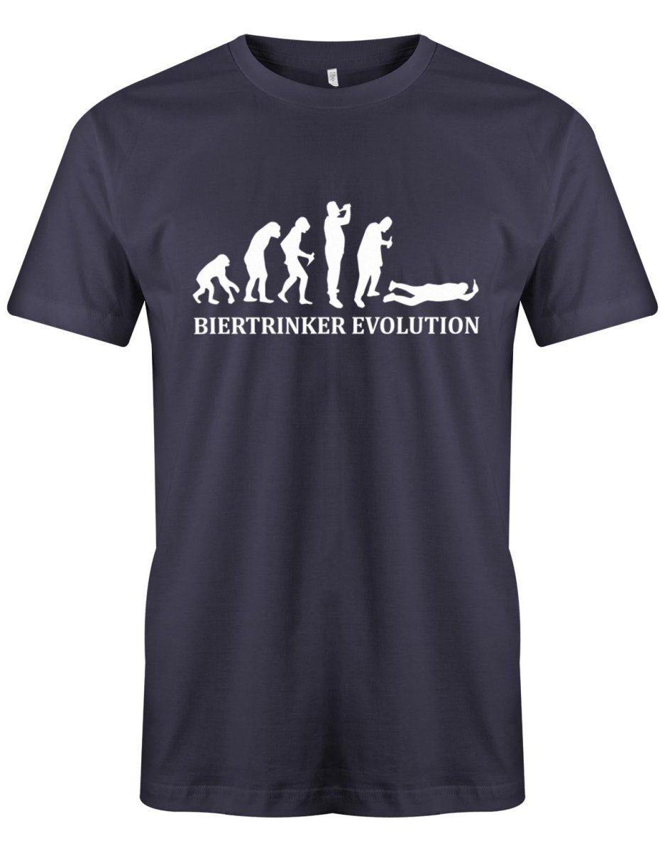 Biertrinker Evolution - Bier Herren T-Shirt - T-Shirt bedrucken mit lustigen Sprüchen bei - myShirtStore