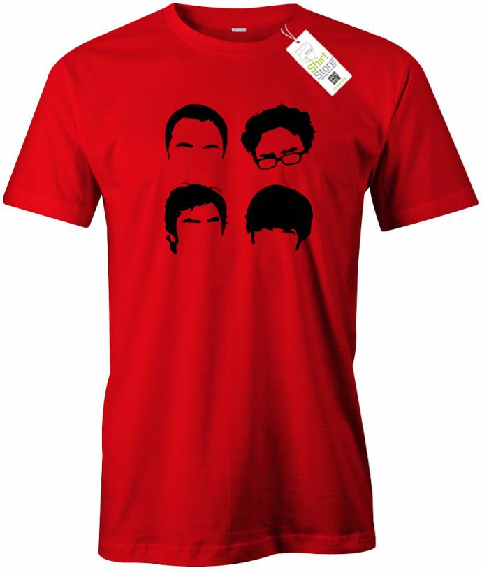 Big Bang Theory Frisuren - Nerd - Herren T-Shirt - T-Shirt bedrucken mit lustigen Sprüchen bei - myShirtStore