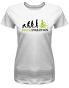 Biker Evolution - Fahrradfahrerin - Damen T-Shirt - T-Shirt bedrucken mit lustigen Sprüchen bei - myShirtStore