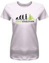 Biker Evolution - Fahrradfahrerin - Damen T-Shirt - T-Shirt bedrucken mit lustigen Sprüchen bei - myShirtStore