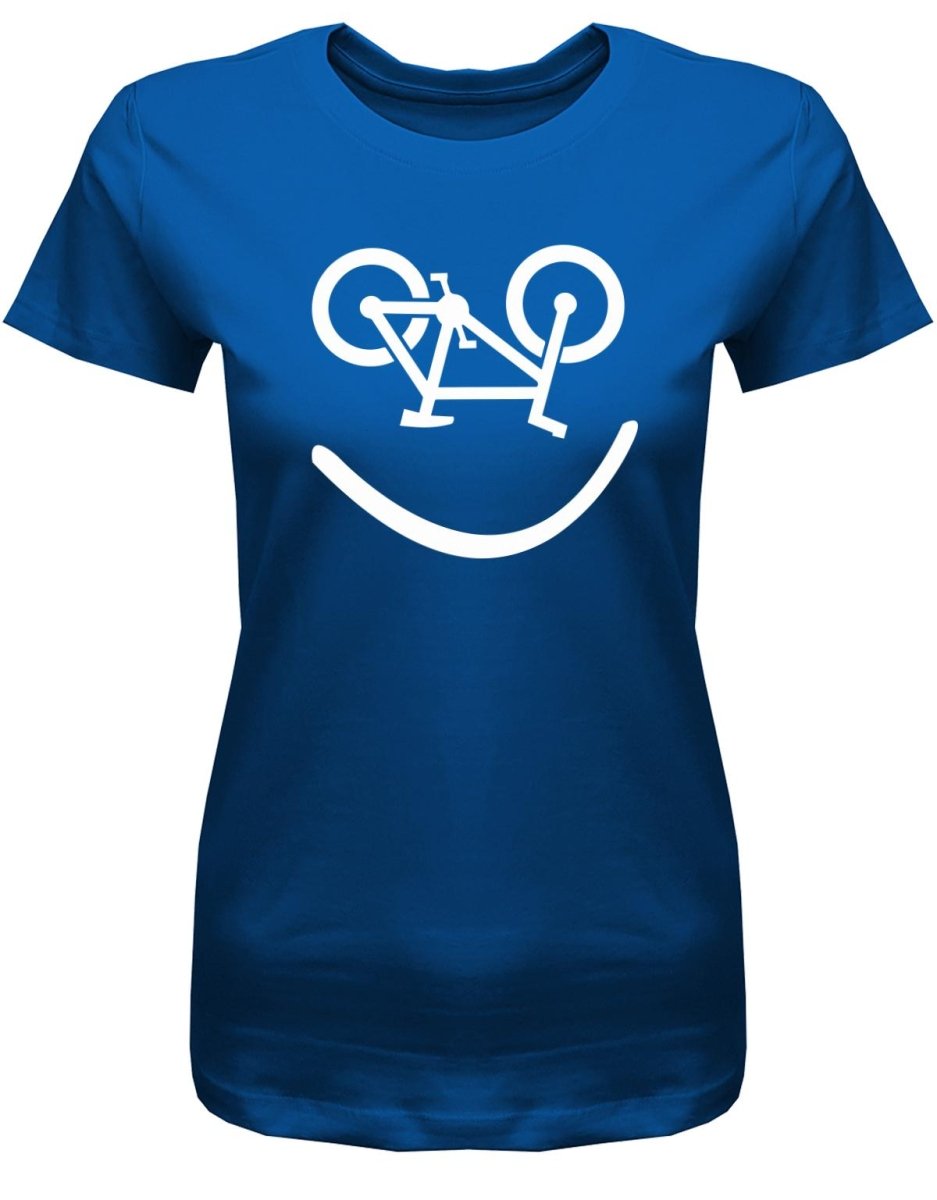 Biker Smiley - Fahrrad - Damen T-Shirt - T-Shirt bedrucken mit lustigen Sprüchen bei - myShirtStore